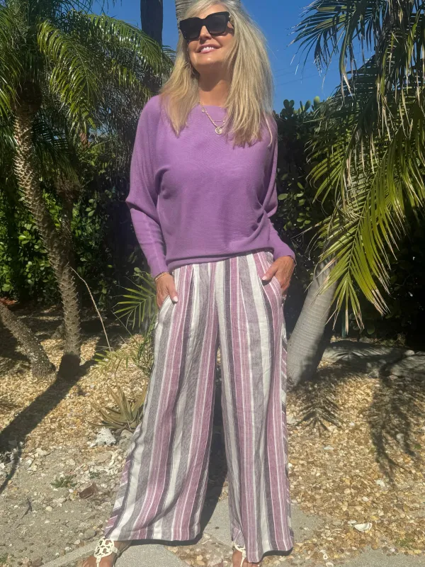 Striped Pull-On Pant | PA687 sold by Artizan