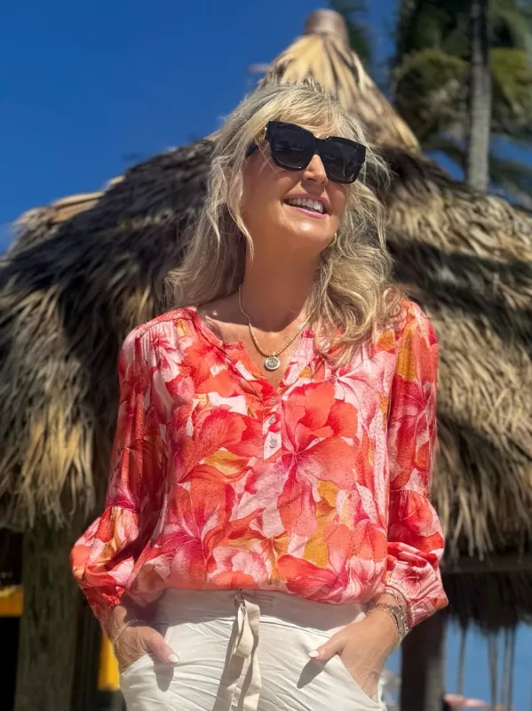 Vibrant Floral Blouse | T685 sold by Artizan