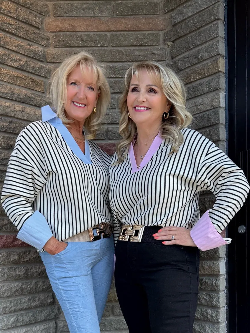 The Uptown Striped Blouse | T705 sold by Artizan