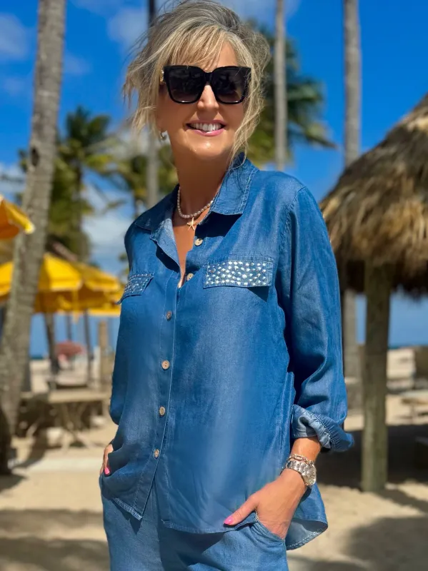 Fabulous Italian Embellished Shirt | T707 sold by Artizan