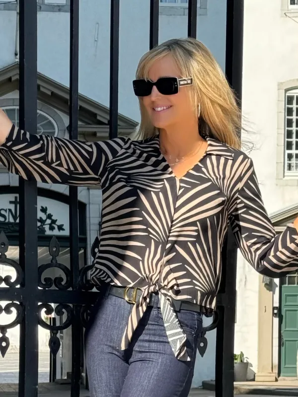 Belle De Nuit Front Tie Top | R807 sold by Artizan