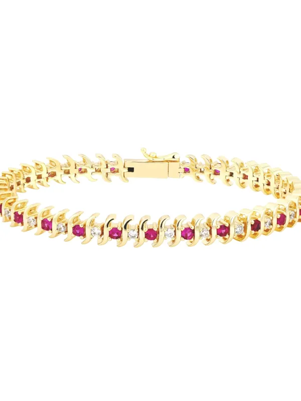 Ruby Wave CZ Tennis Bracelet sold by Artizan