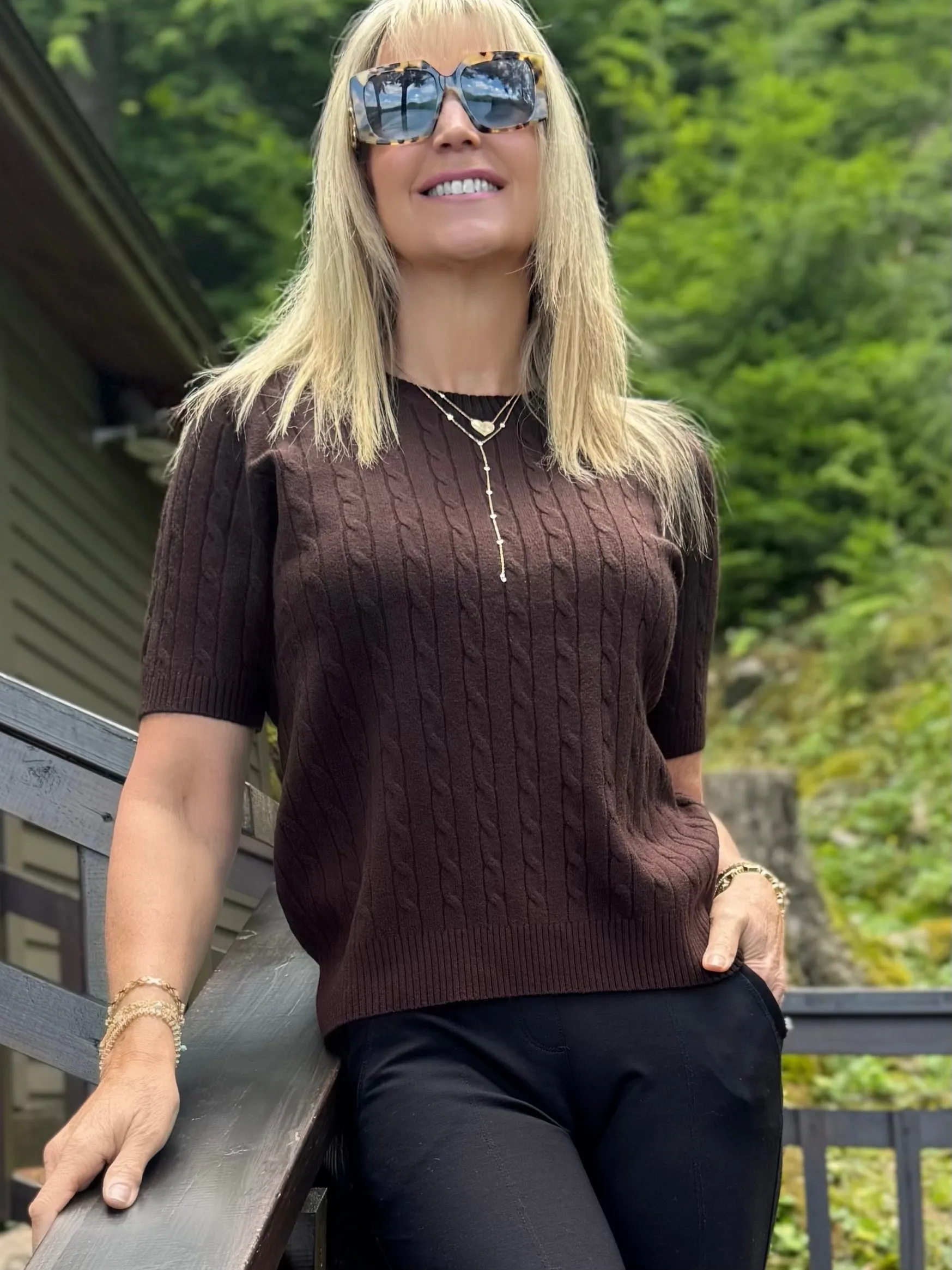 Feels Like Cashmere Cable Knit Crew Sweater | T208 sold by Artizan product image thumbnail 4