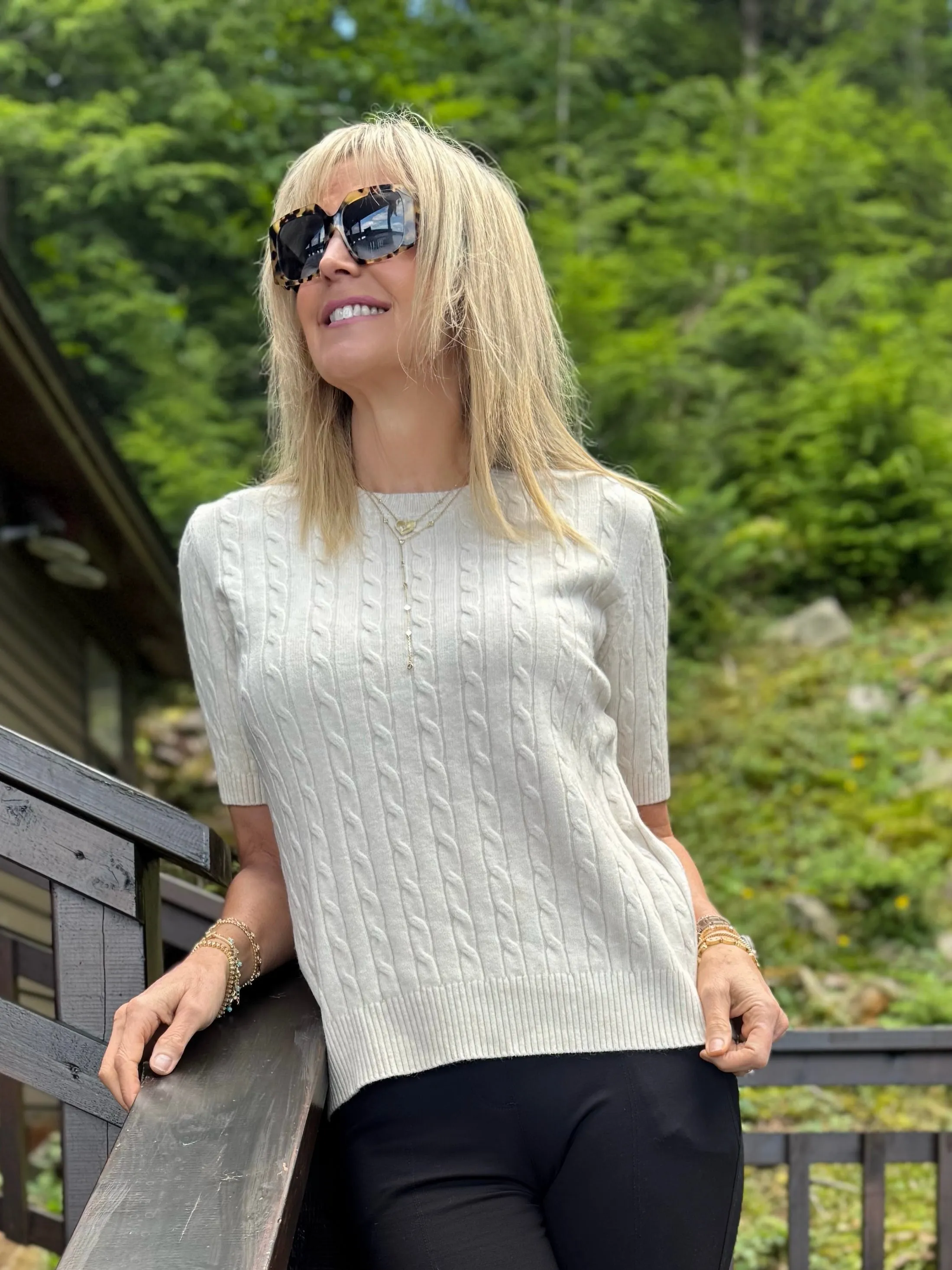 Feels Like Cashmere Cable Knit Crew Sweater | T208 sold by Artizan product image thumbnail 5