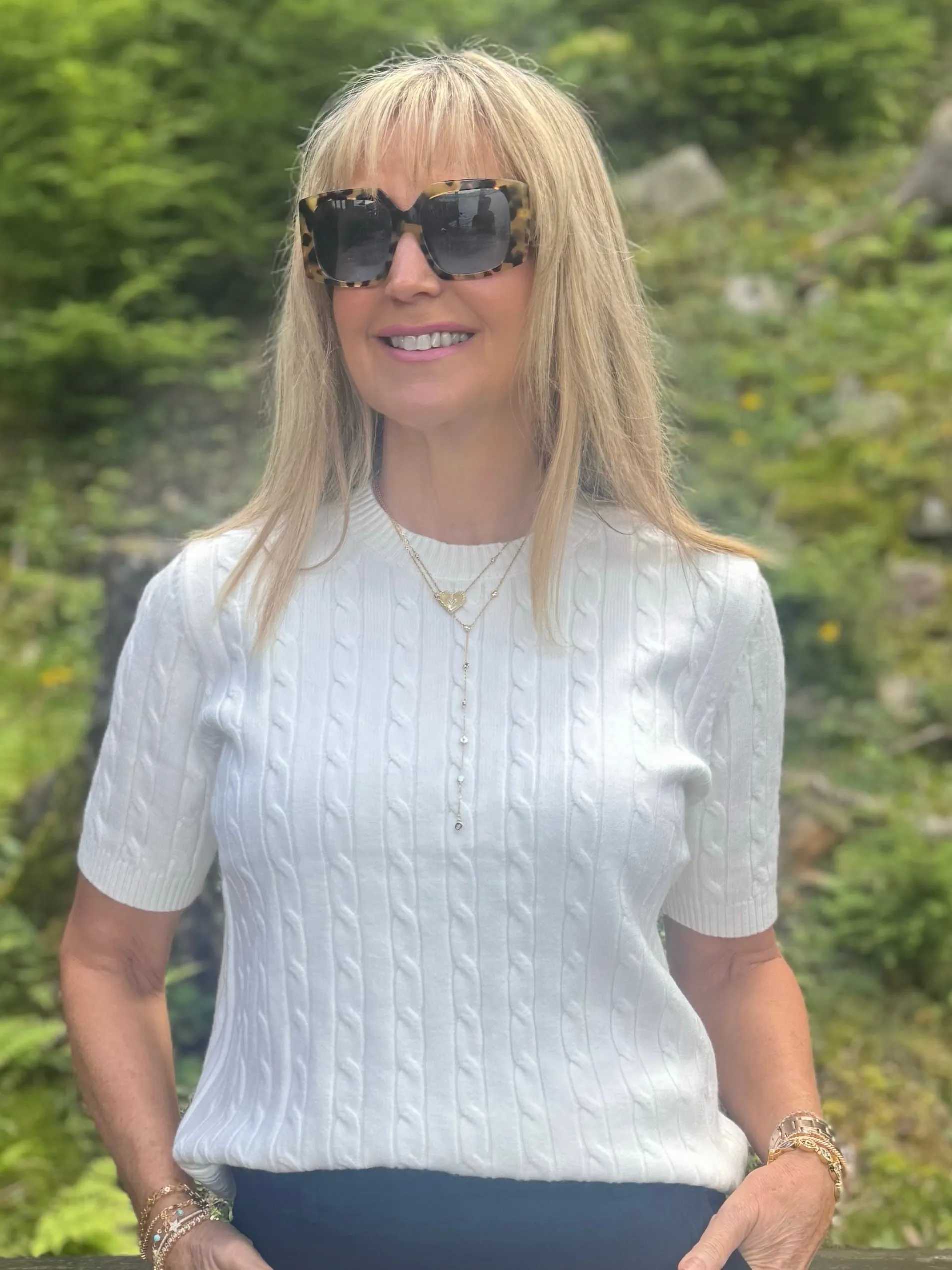 Feels Like Cashmere Cable Knit Crew Sweater | T208 sold by Artizan