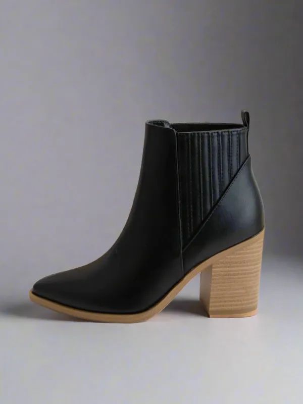 Faux Leather Ankle Boots | SA201 sold by Artizan