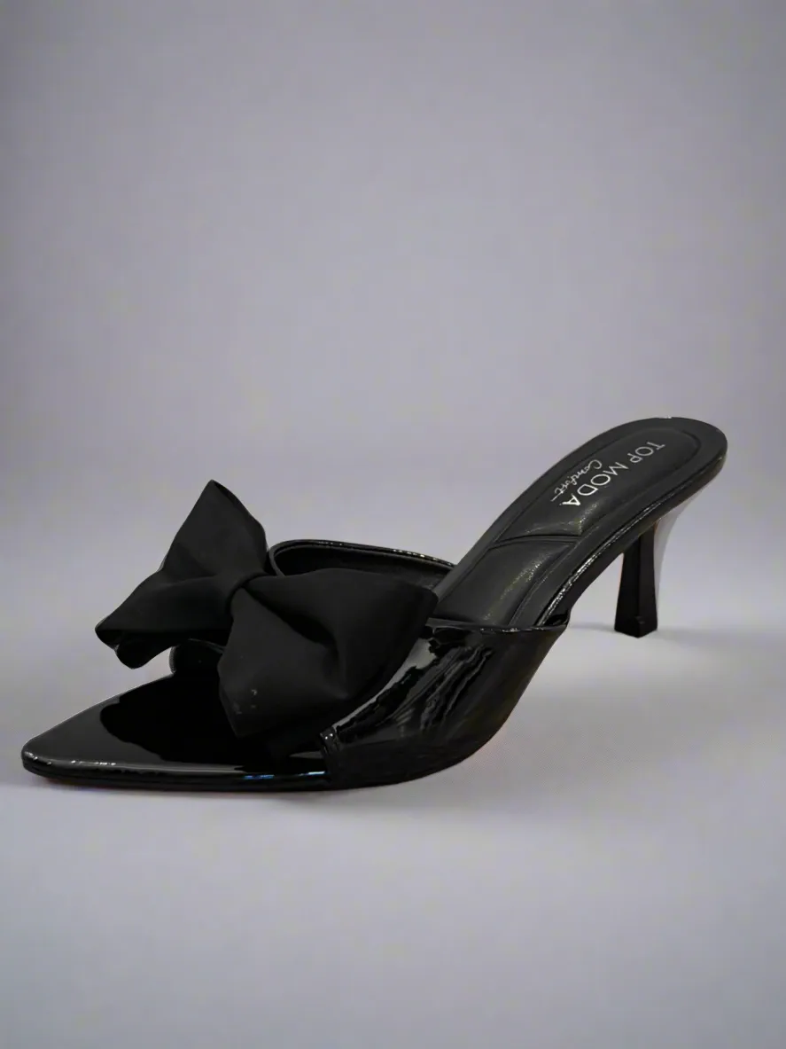 Patent Leather Bow Heel | SA200 sold by Artizan