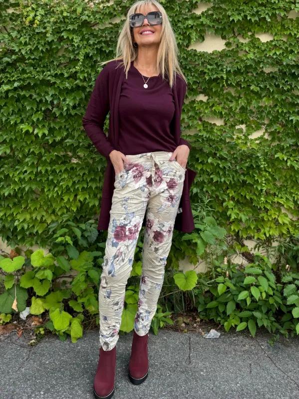 Sparkle Italian Floral Joggers | PA212 sold by Artizan