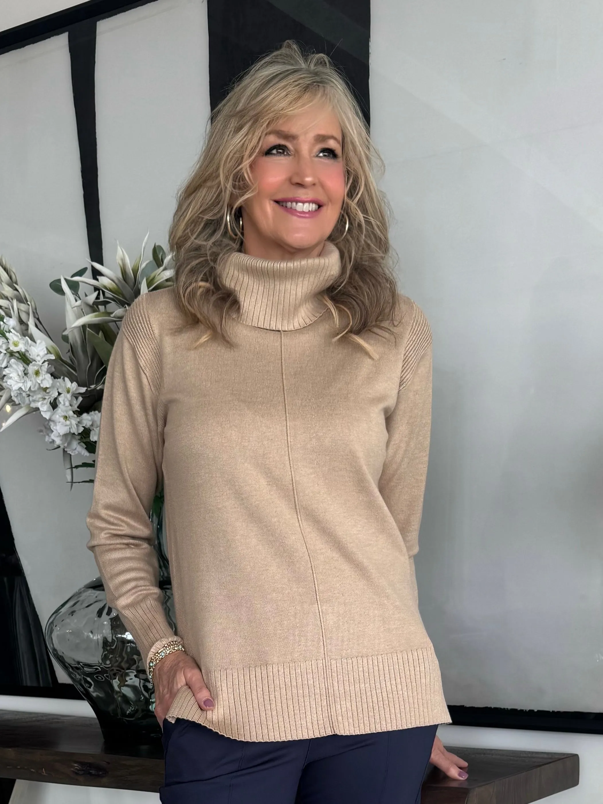 Turtleneck Tunic Style Sweater | SW209 sold by Artizan