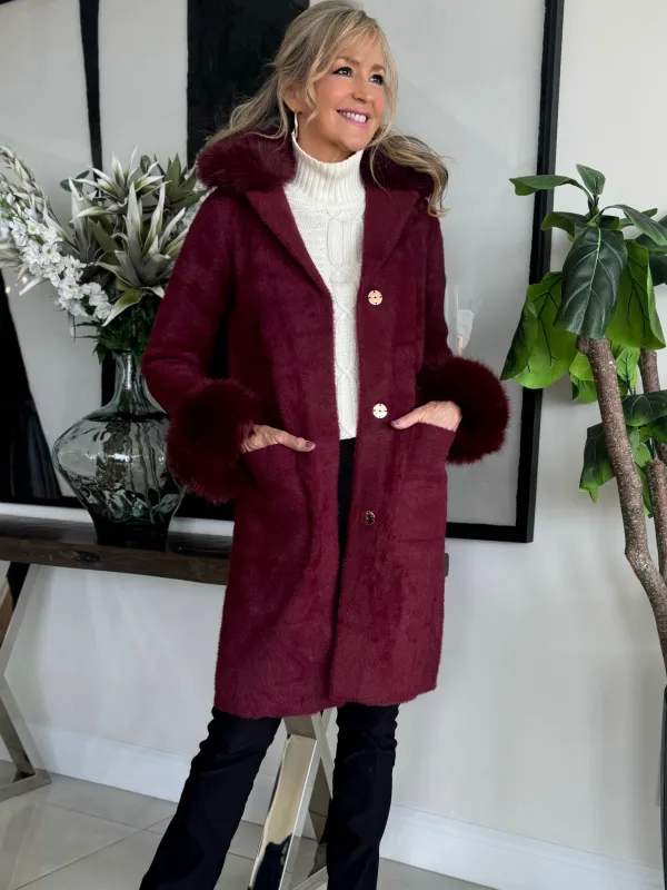 JR Cardi/Sweater With Faux Fur Trim | R206 sold by Artizan