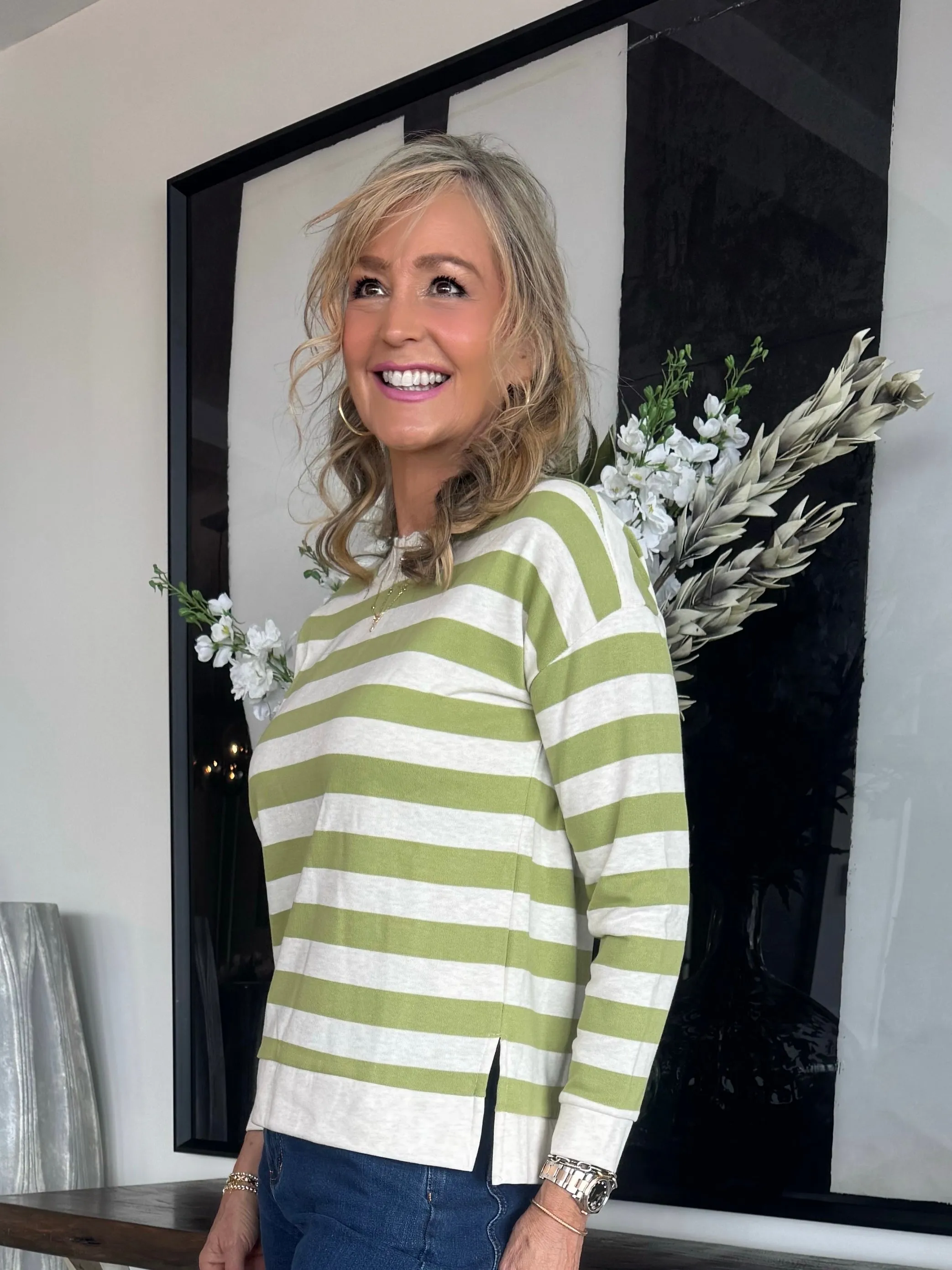 Cozy Striped Top | T227 sold by Artizan product image thumbnail 2