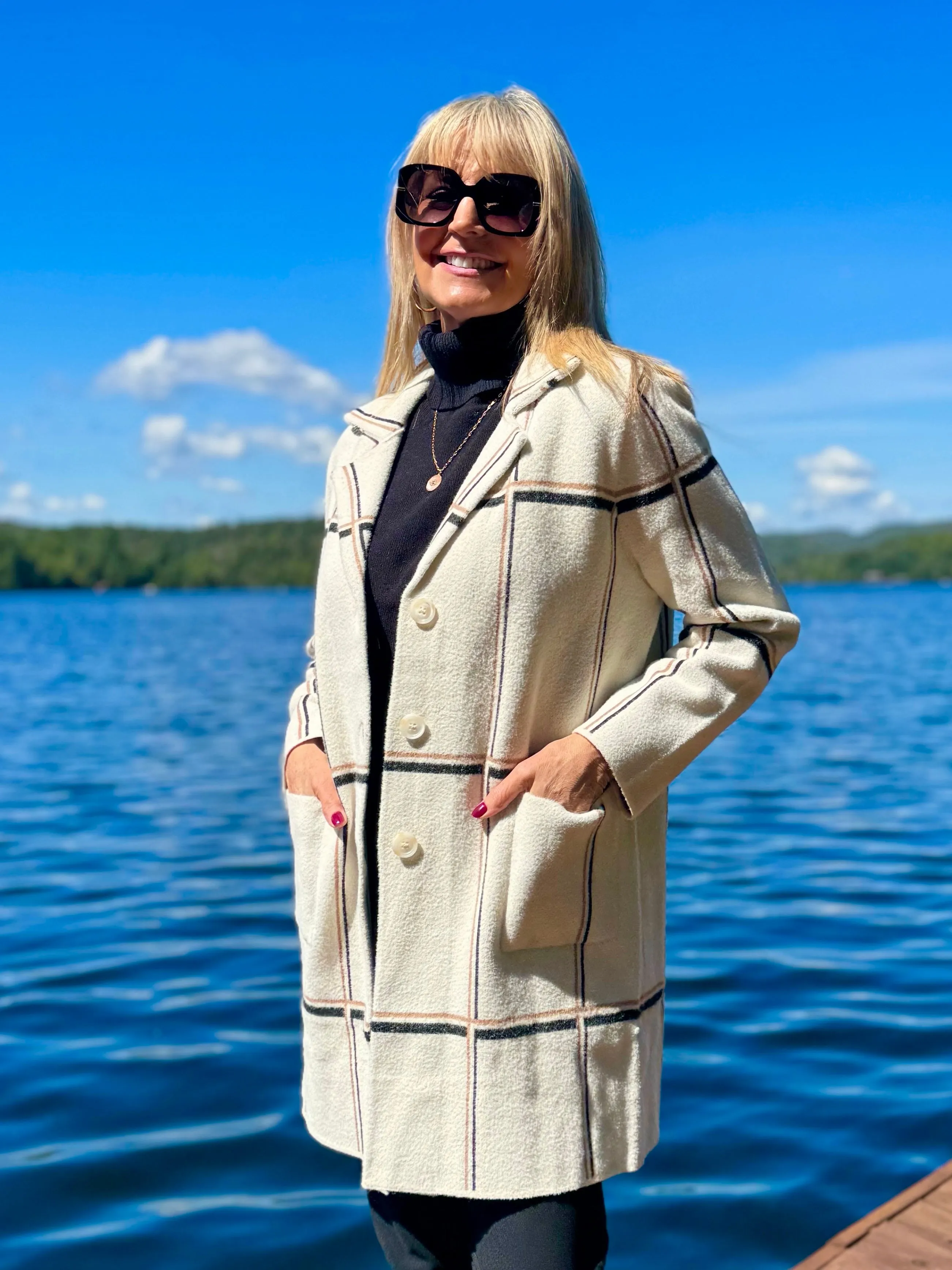 Luxe Window Pane Sweater Cardi | C208 sold by Artizan product image thumbnail 2