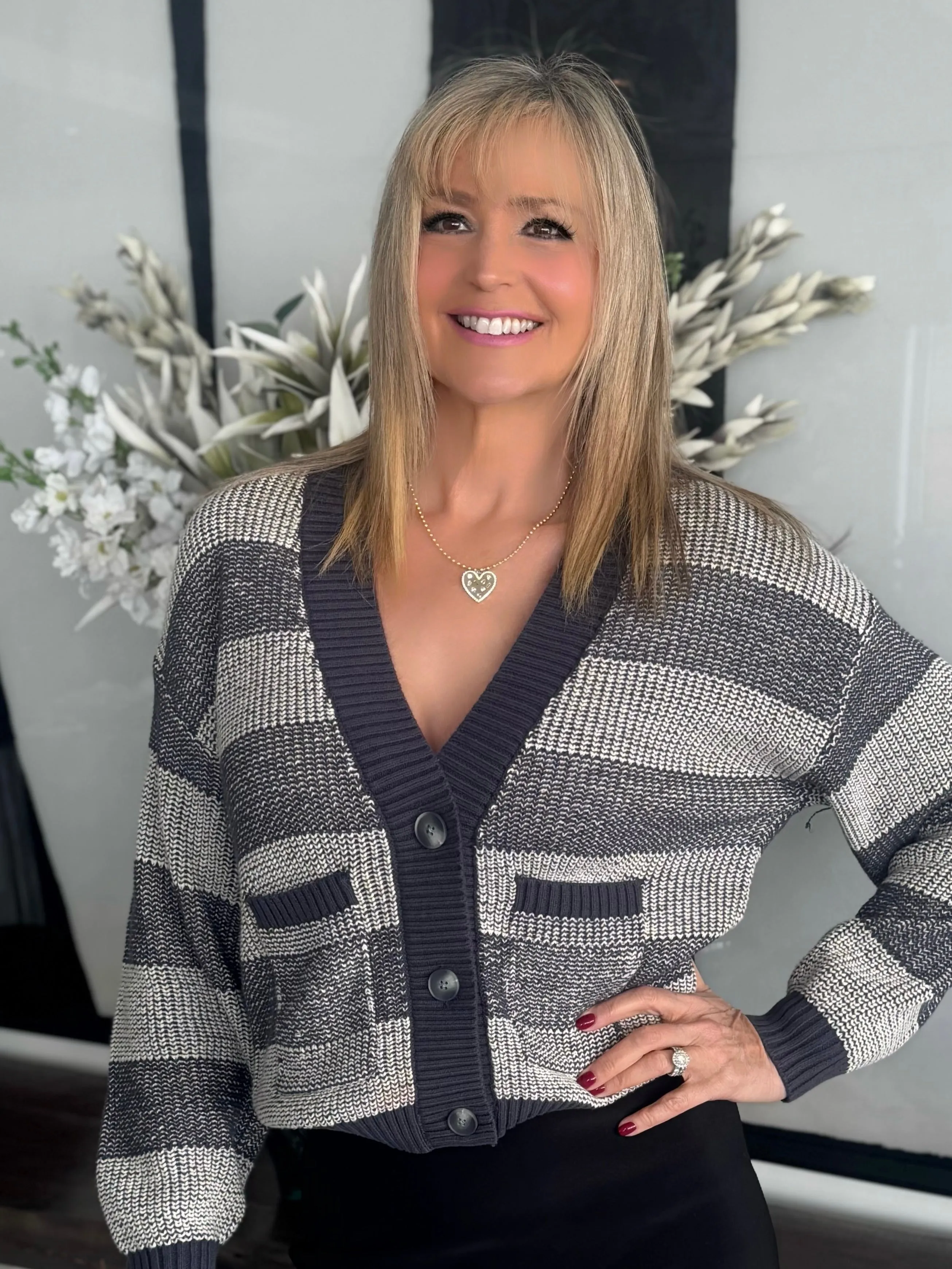 Super Soft Trendy Striped Cardi | C211 sold by Artizan product image thumbnail 2