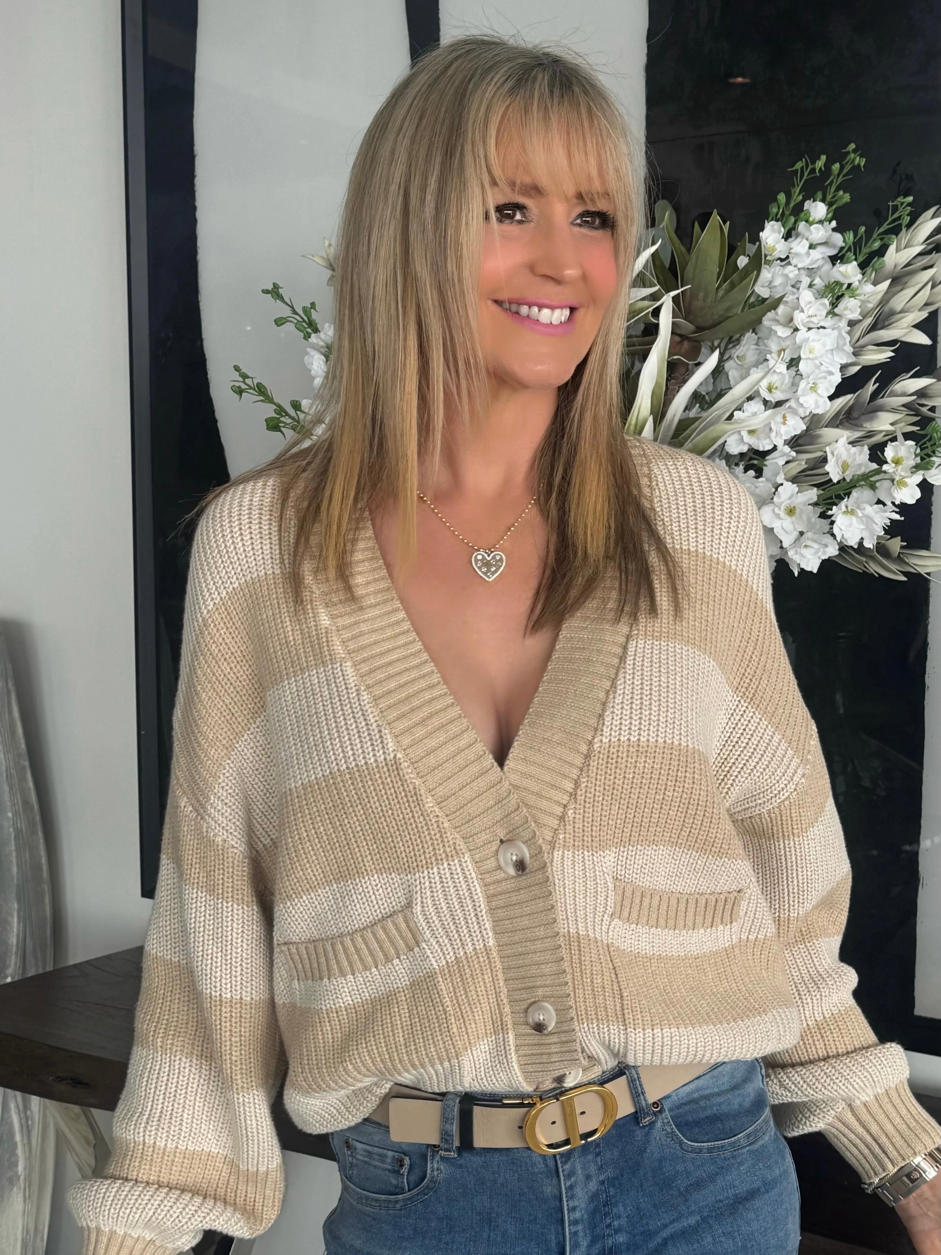 Super Soft Trendy Striped Cardi | C211 sold by Artizan product image thumbnail 3