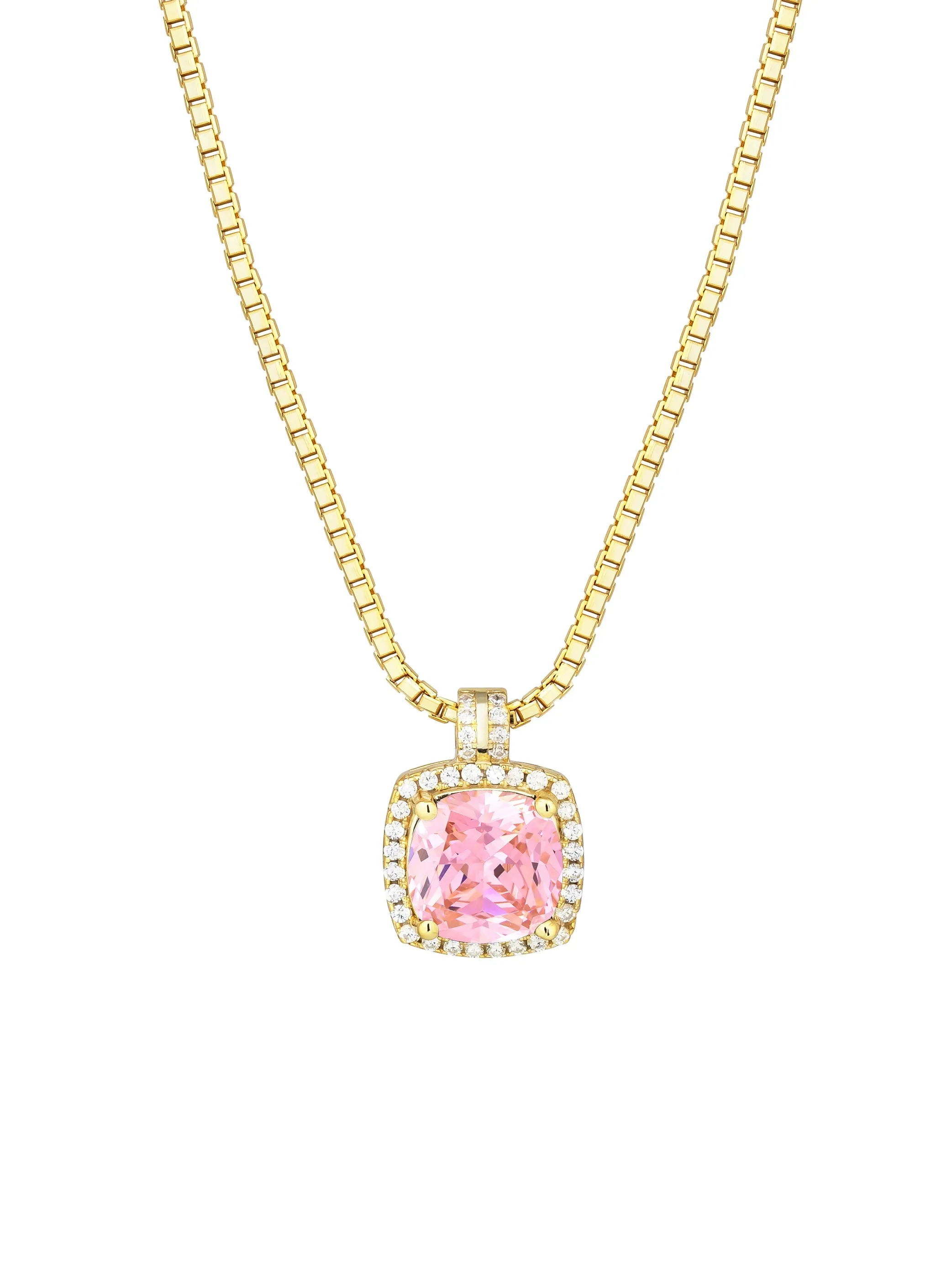 Belle Birthstone CZ Necklace | 14k Gold Vermeil sold by Artizan
