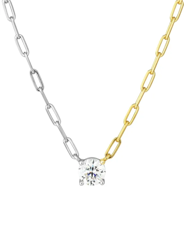 Timeless Chain CZ Necklace | Two Tone sold by Artizan