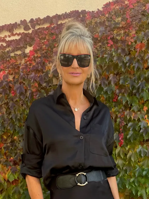 Satin Button-Up Top | T250 sold by Artizan