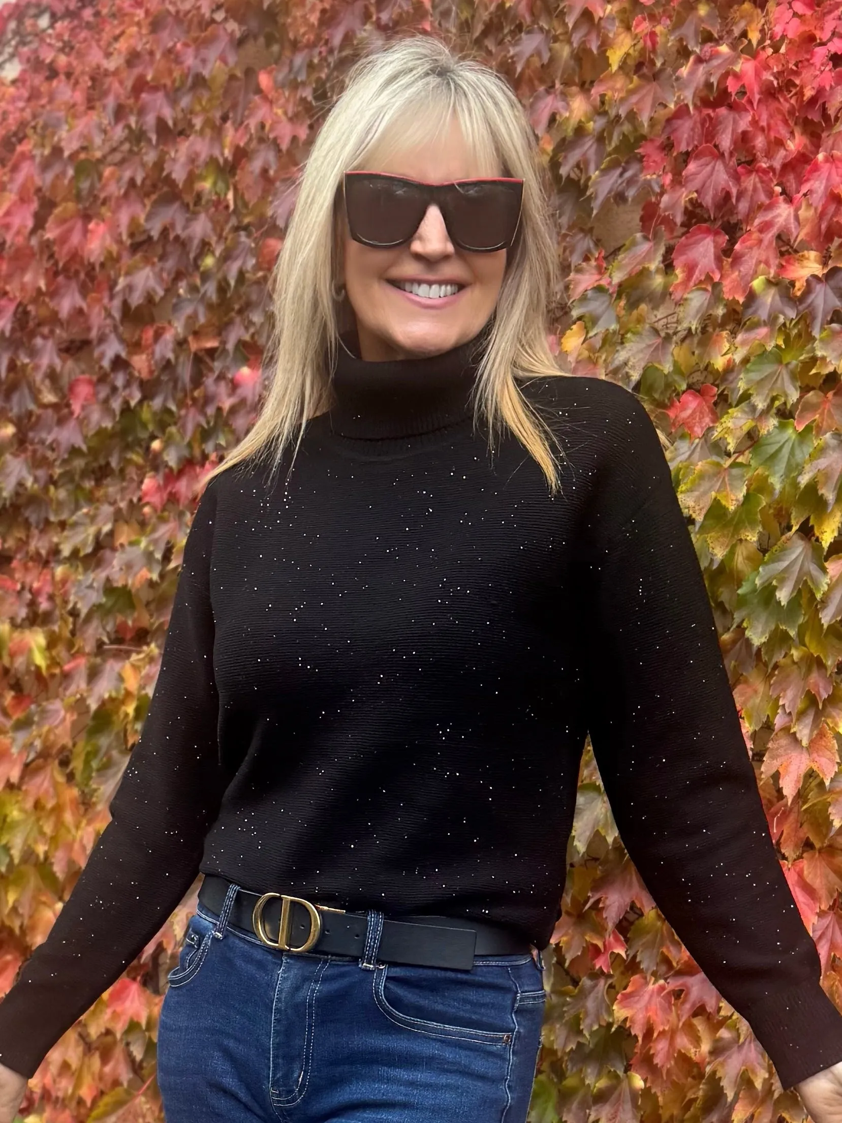 Glitter & Glow Turtleneck Sweater | SW245 sold by Artizan