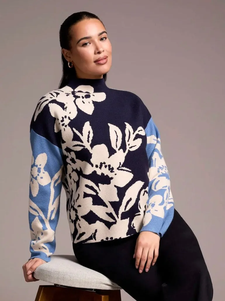 Two-Tone Floral Sweater | SW248 sold by Artizan