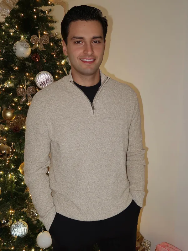 Knit Quarter Zip Sweater | M205 sold by Artizan