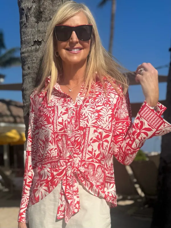 West Palm Front Tie Top | T278 sold by Artizan