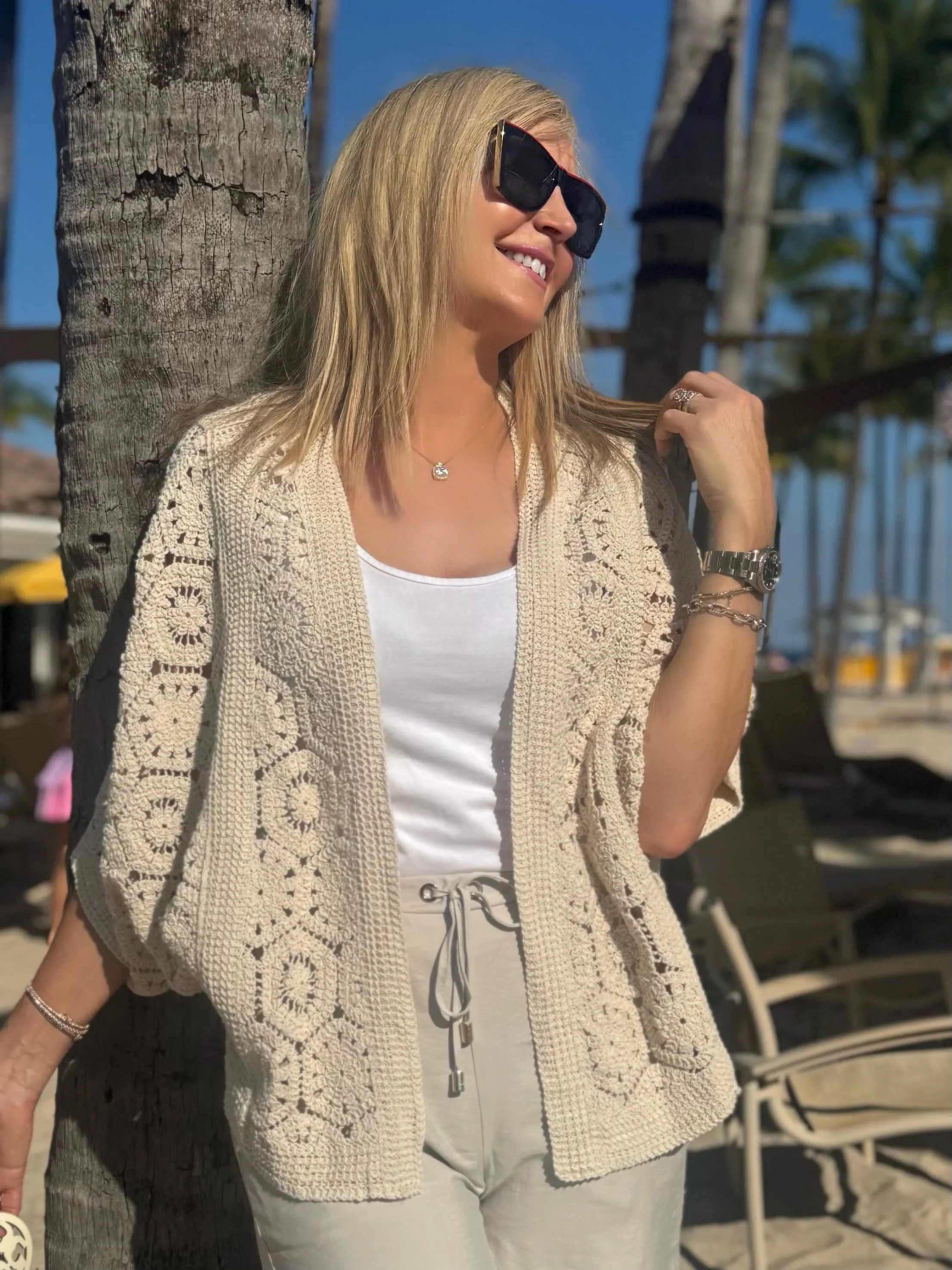 Open-Front Crochet Cardi | C223 sold by Artizan product image thumbnail 3