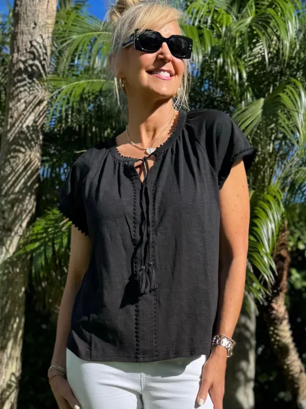 Everyday Blouse With Tassel Detail | T290 made by Tribal