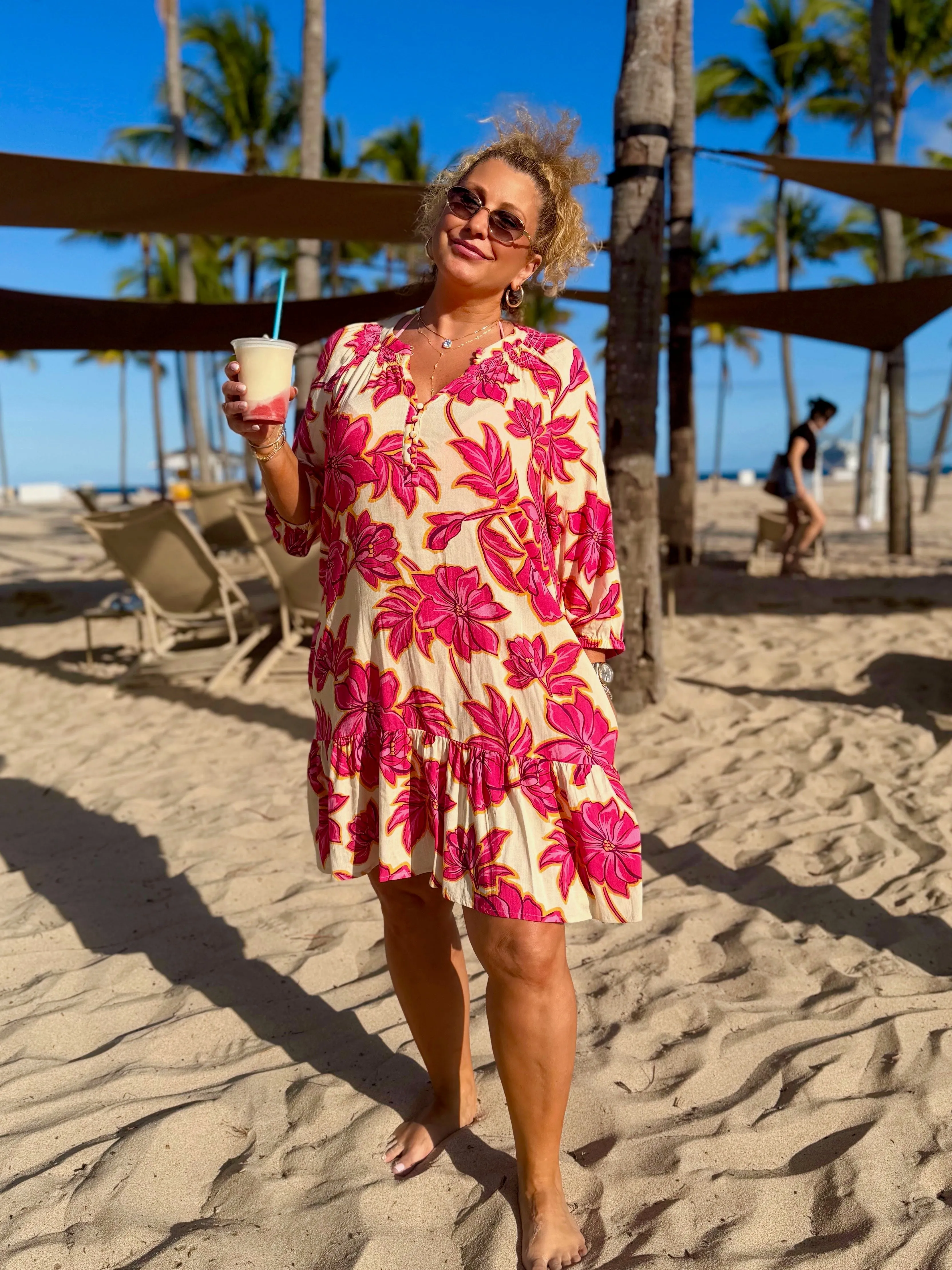 Palm Beach 3/4 Sleeve Dress | D223 sold by Artizan