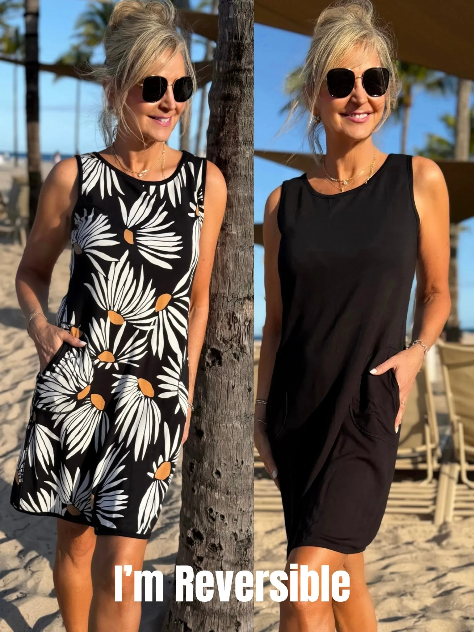 Reversible A-Line Dress With Pockets | D214 sold by Artizan