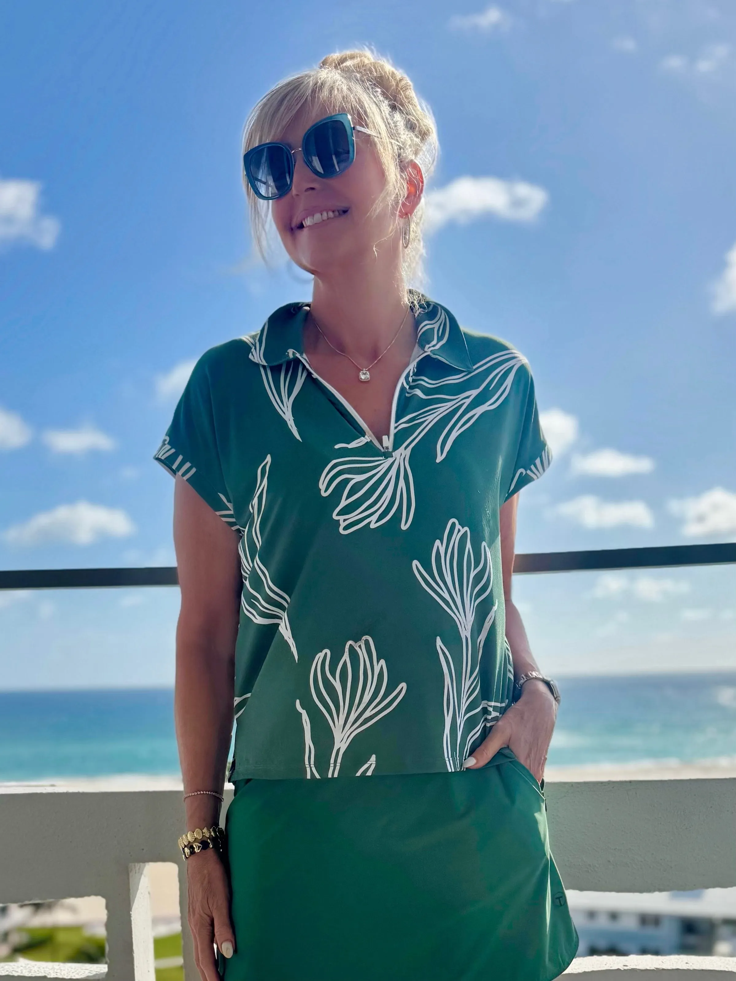 Athleisure Quarter-Zip Polo Top | T291 sold by Artizan product image thumbnail 2