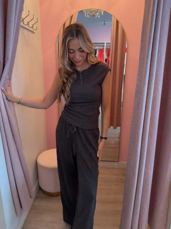 The Textured Wide Leg Pant | PA262 made by C’est Moi