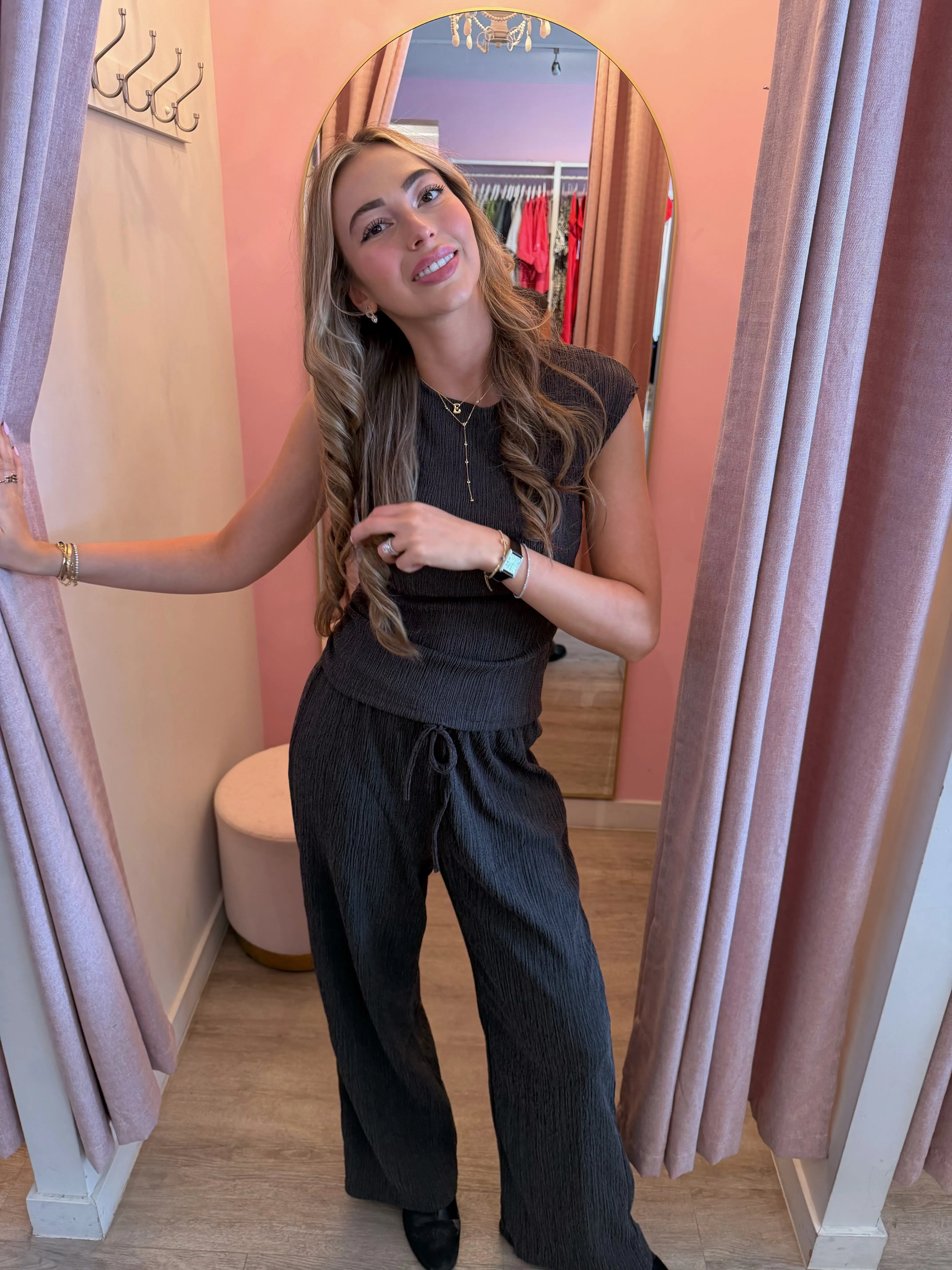 The Textured Wide Leg Pant | PA262 sold by Artizan product image thumbnail 2