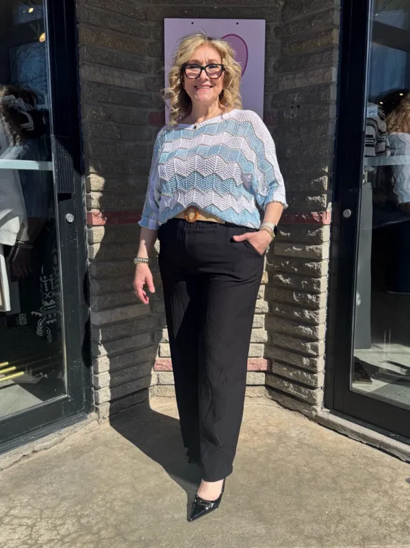 Italian Wide Leg Pant With Belt | PA265 made by Artizan