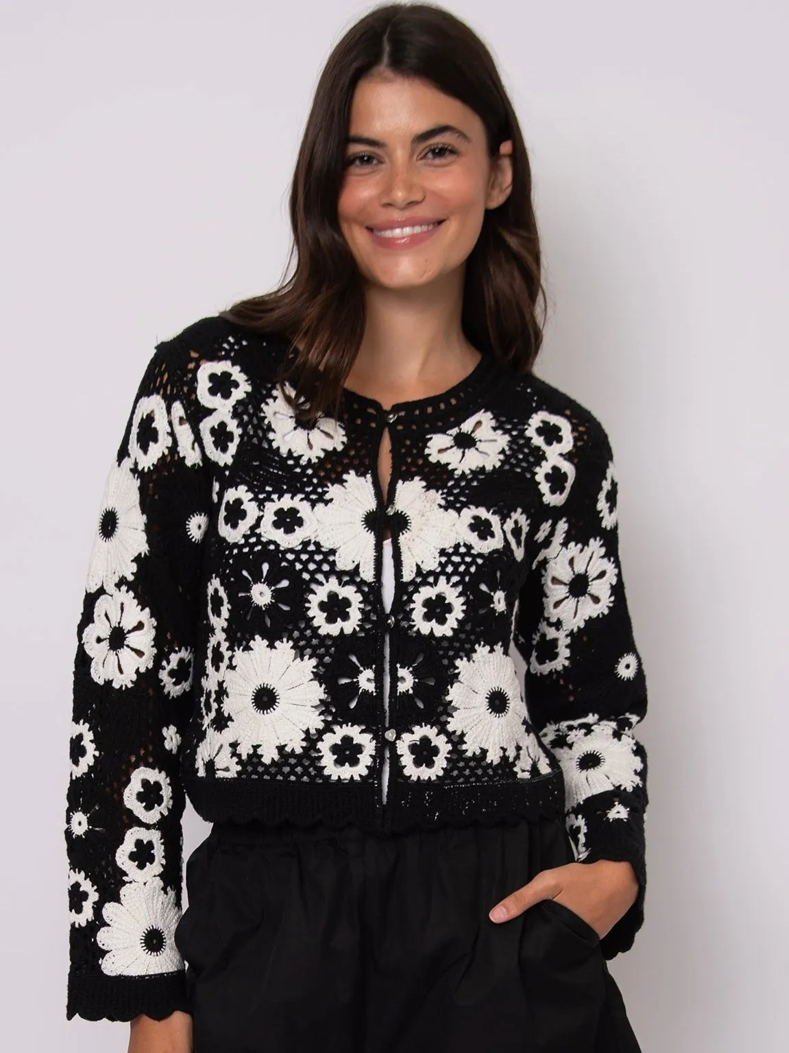 Crochet Flower Cardigan | C227 sold by Artizan