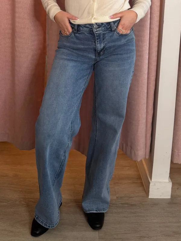 Must-Have Mid Rise Wide Leg Jean | JN217 made by RD Style
