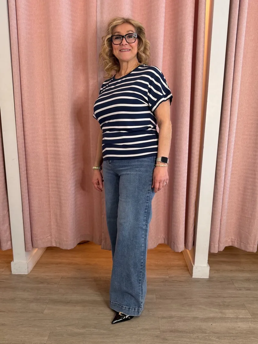 Flattering High Rise Wide Leg Jean | JN219 sold by Artizan