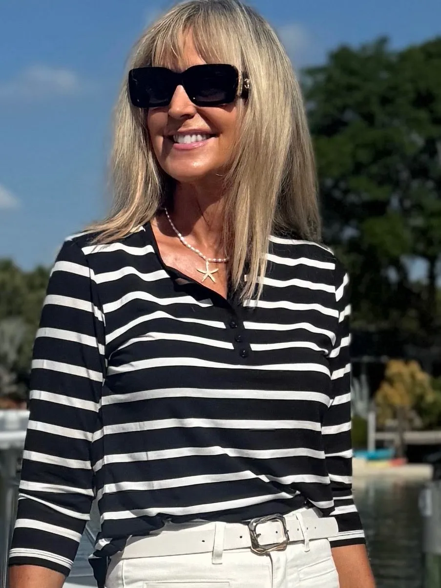 Nautical Ultra-Soft 3/4 Sleeve Top | T331 sold by Artizan product image thumbnail 2