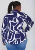 Printed Cotton Blend Shirt sold by Ashley Stewart