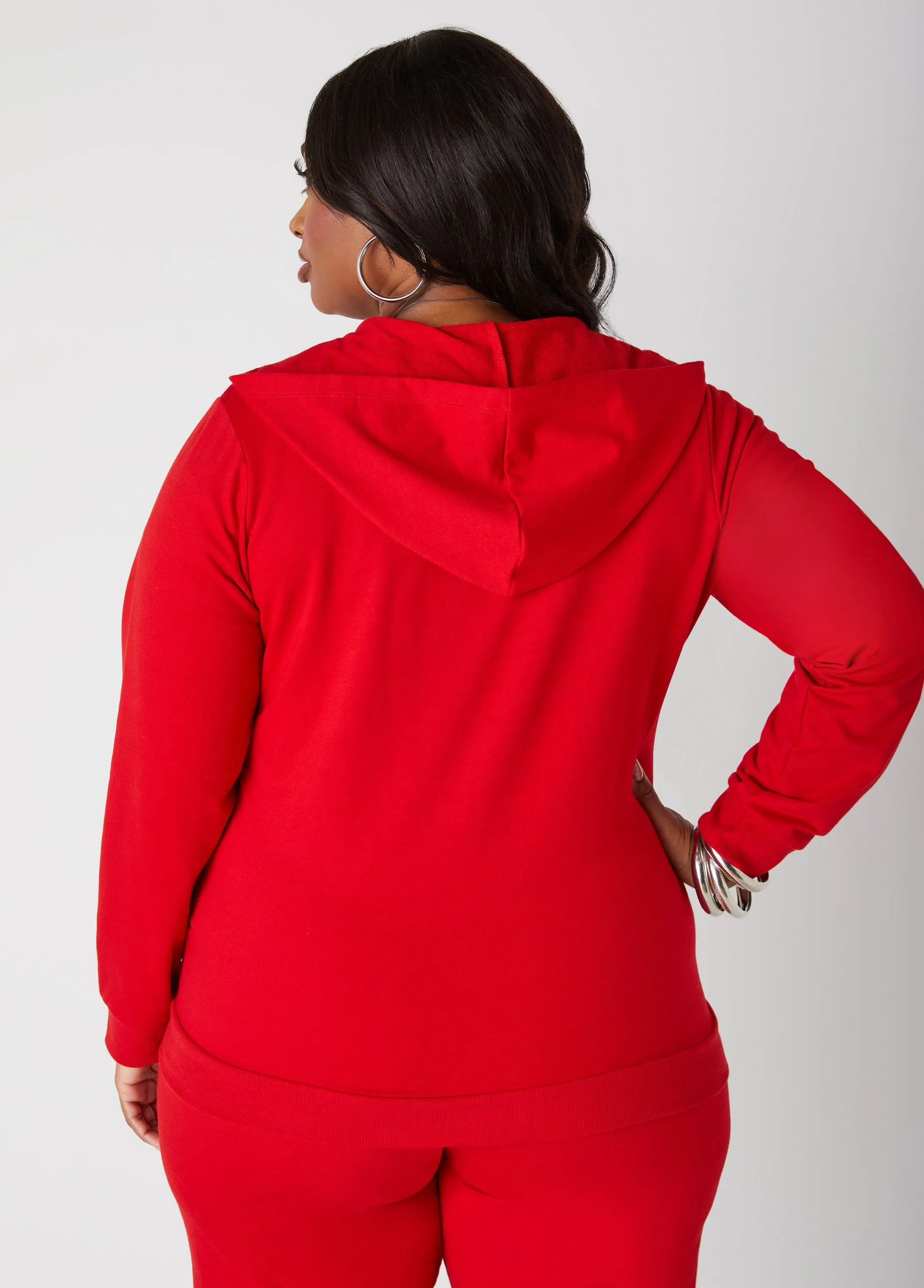 Graphic French Terry Hoodie sold by Ashley Stewart product image thumbnail 2
