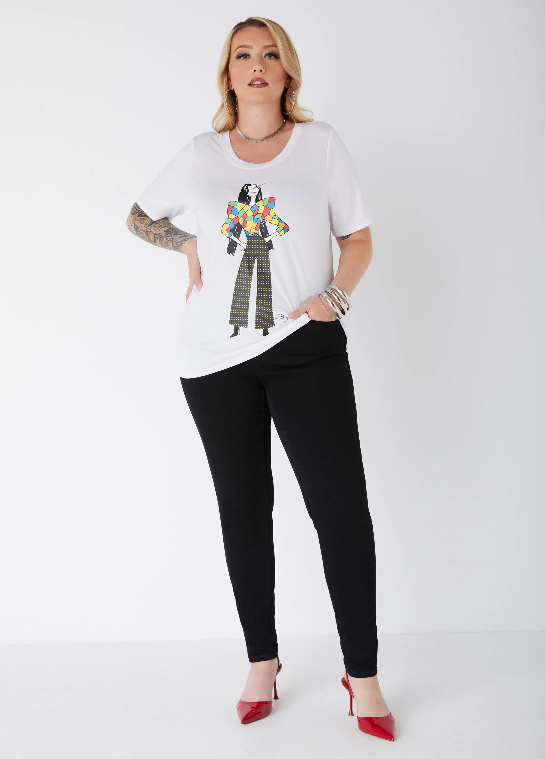 Sheila Gray Model Tee sold by Ashley Stewart product image thumbnail 3