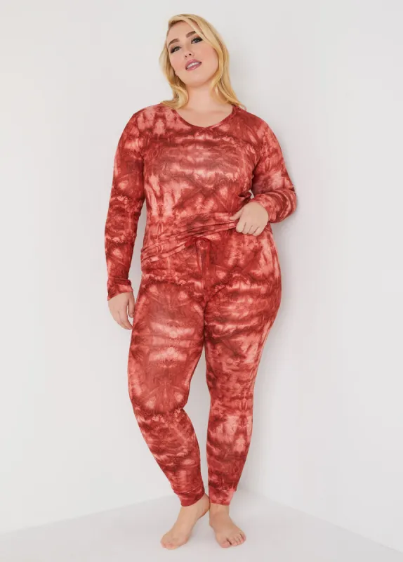 Joan Vass Tie Dyed PJ Set sold by Ashley Stewart