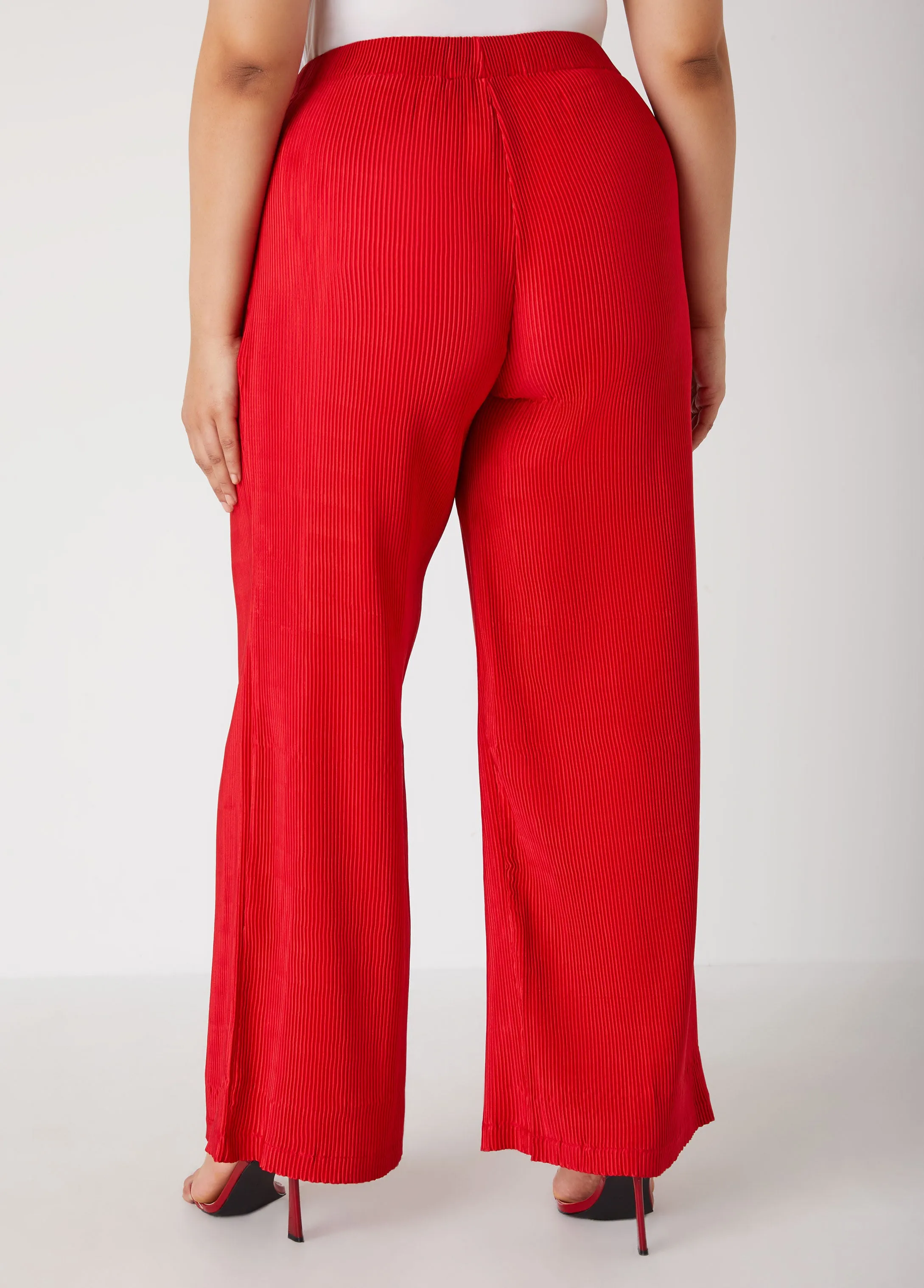 Plisse Wide Leg Pants sold by Ashley Stewart product image thumbnail 2