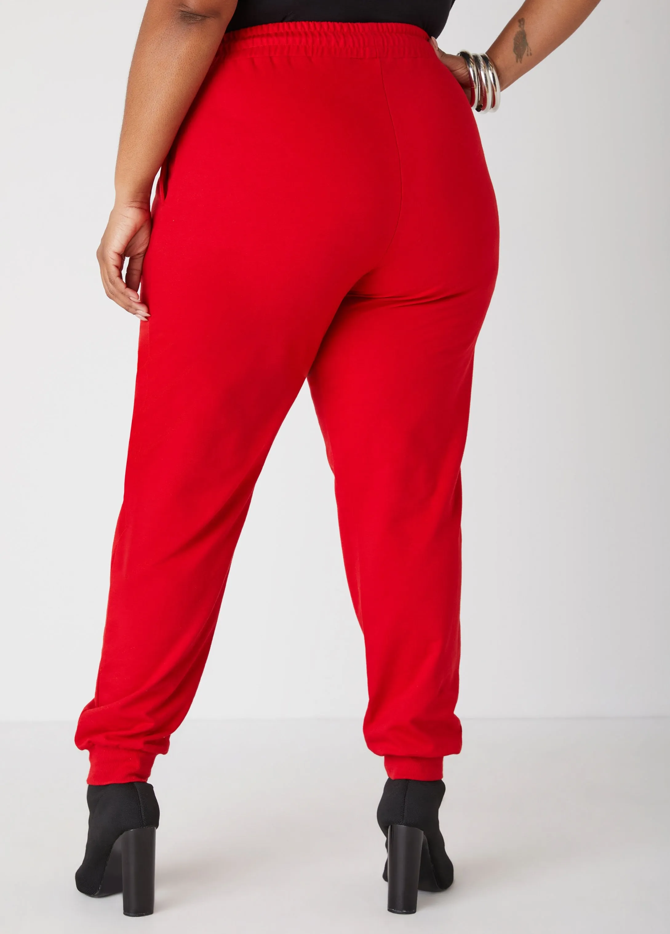High Waist French Terry Joggers sold by Ashley Stewart product image thumbnail 2