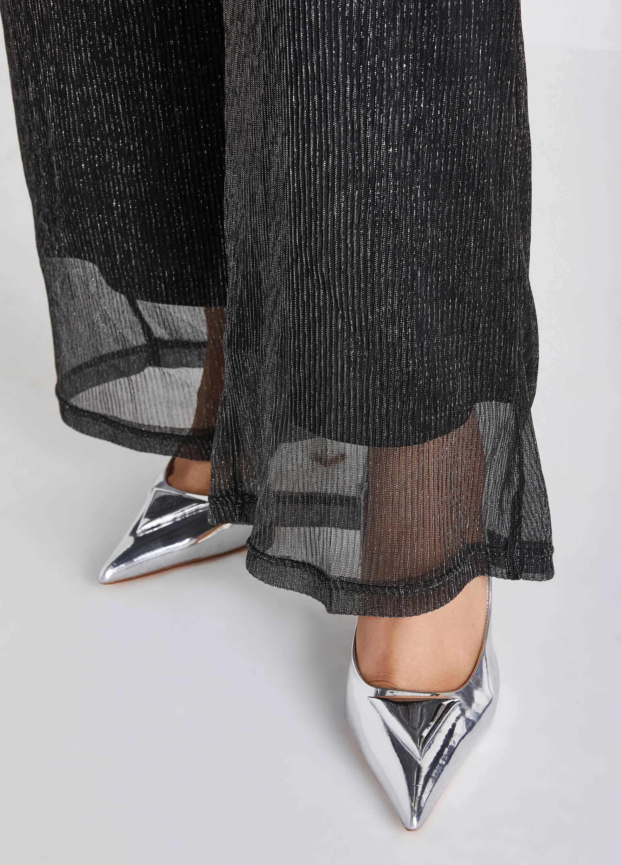 Lurex™ Mesh Straight Leg Pants sold by Ashley Stewart product image thumbnail 4