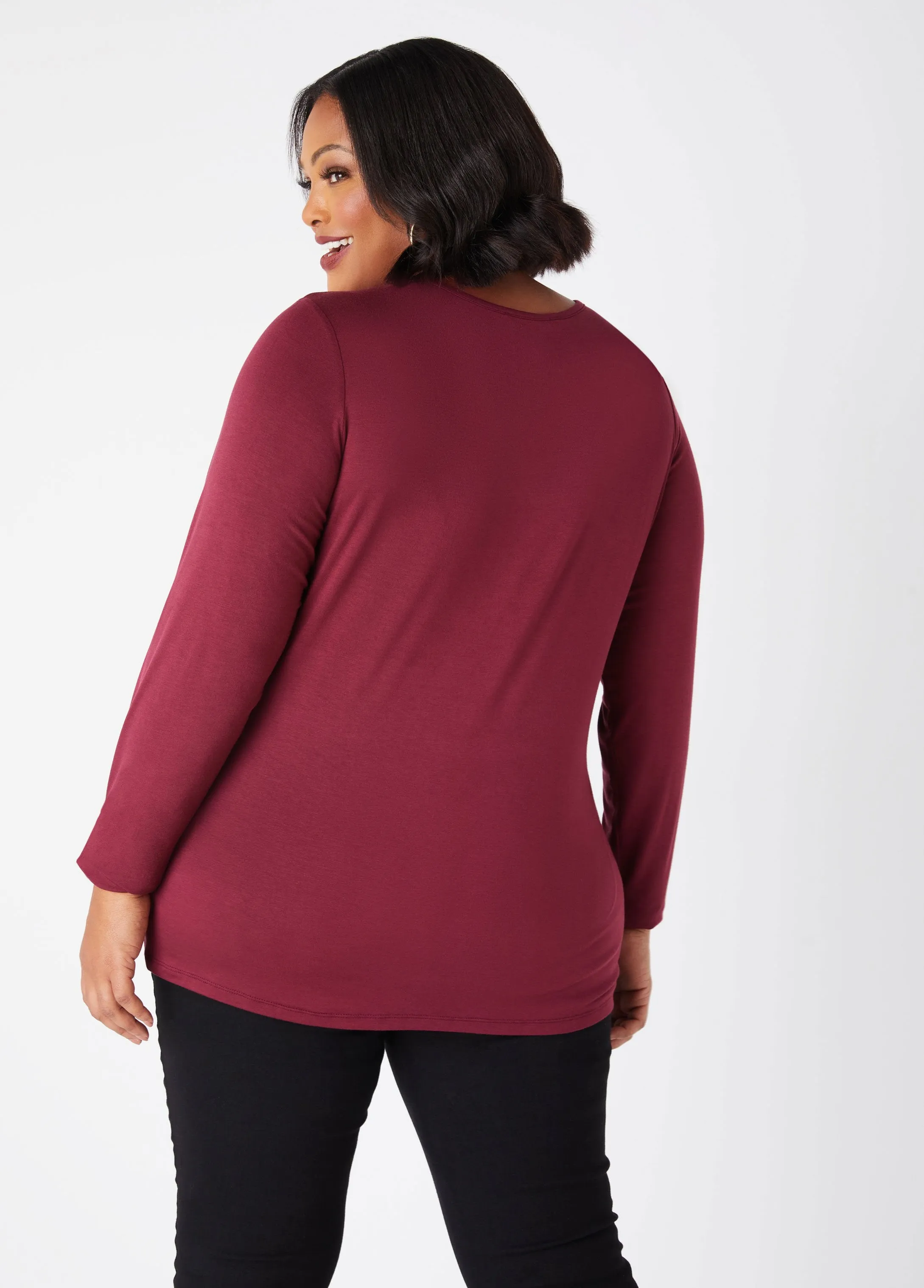 Basic Long Sleeved Jersey Tee sold by Ashley Stewart product image thumbnail 4