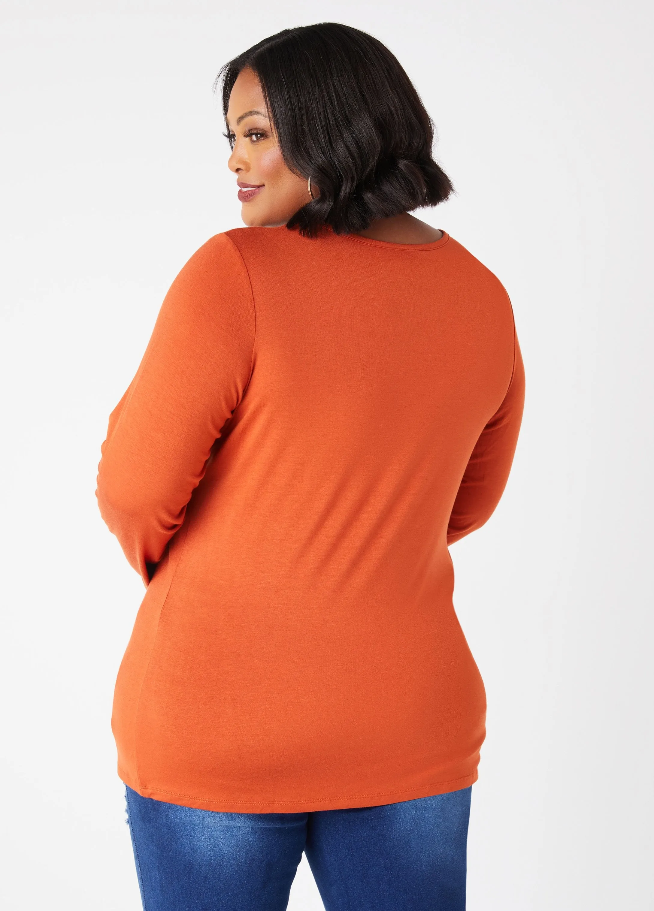 Basic Long Sleeved Jersey Tee sold by Ashley Stewart product image thumbnail 2