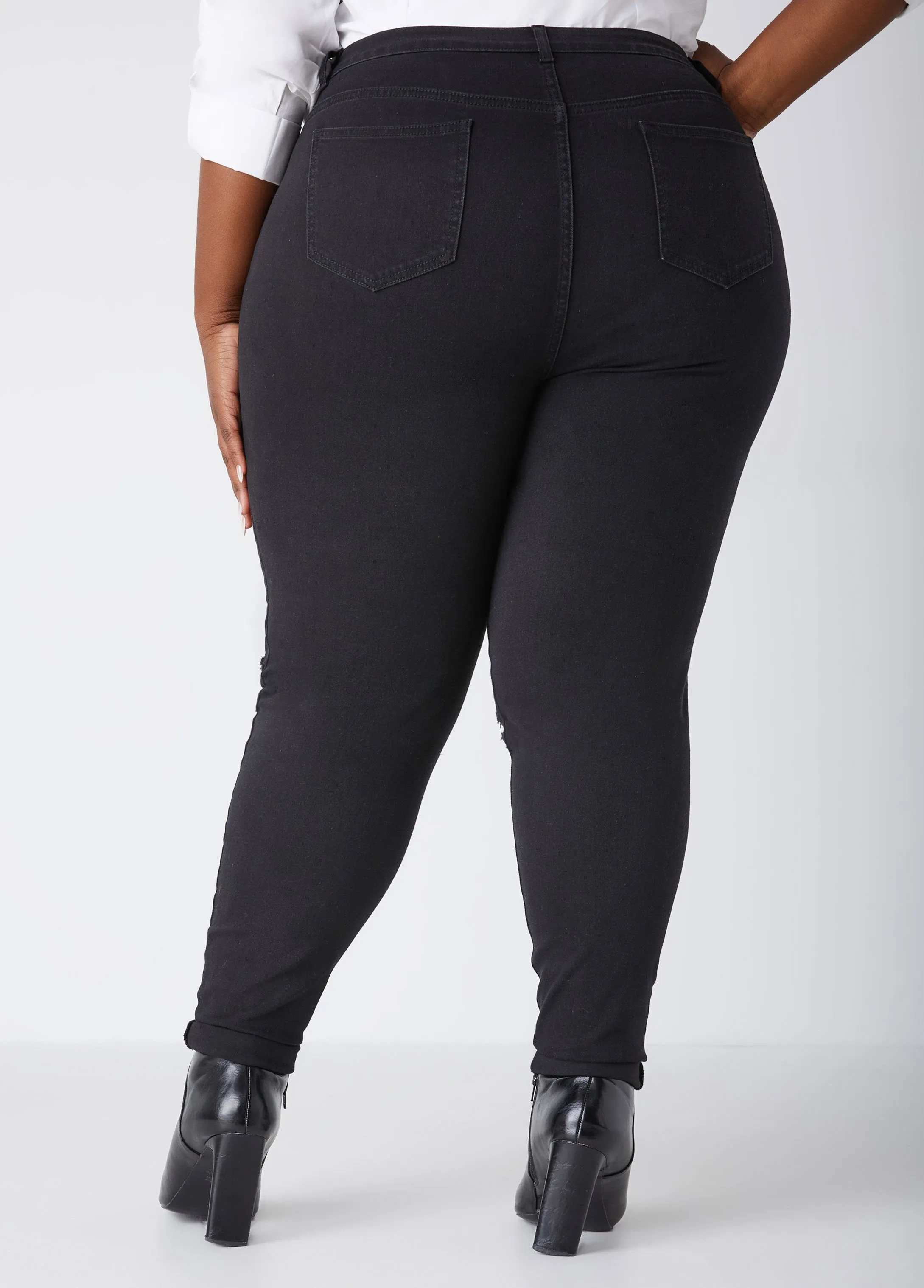 High Rise Sequined Skinny Jeans sold by Ashley Stewart product image thumbnail 2