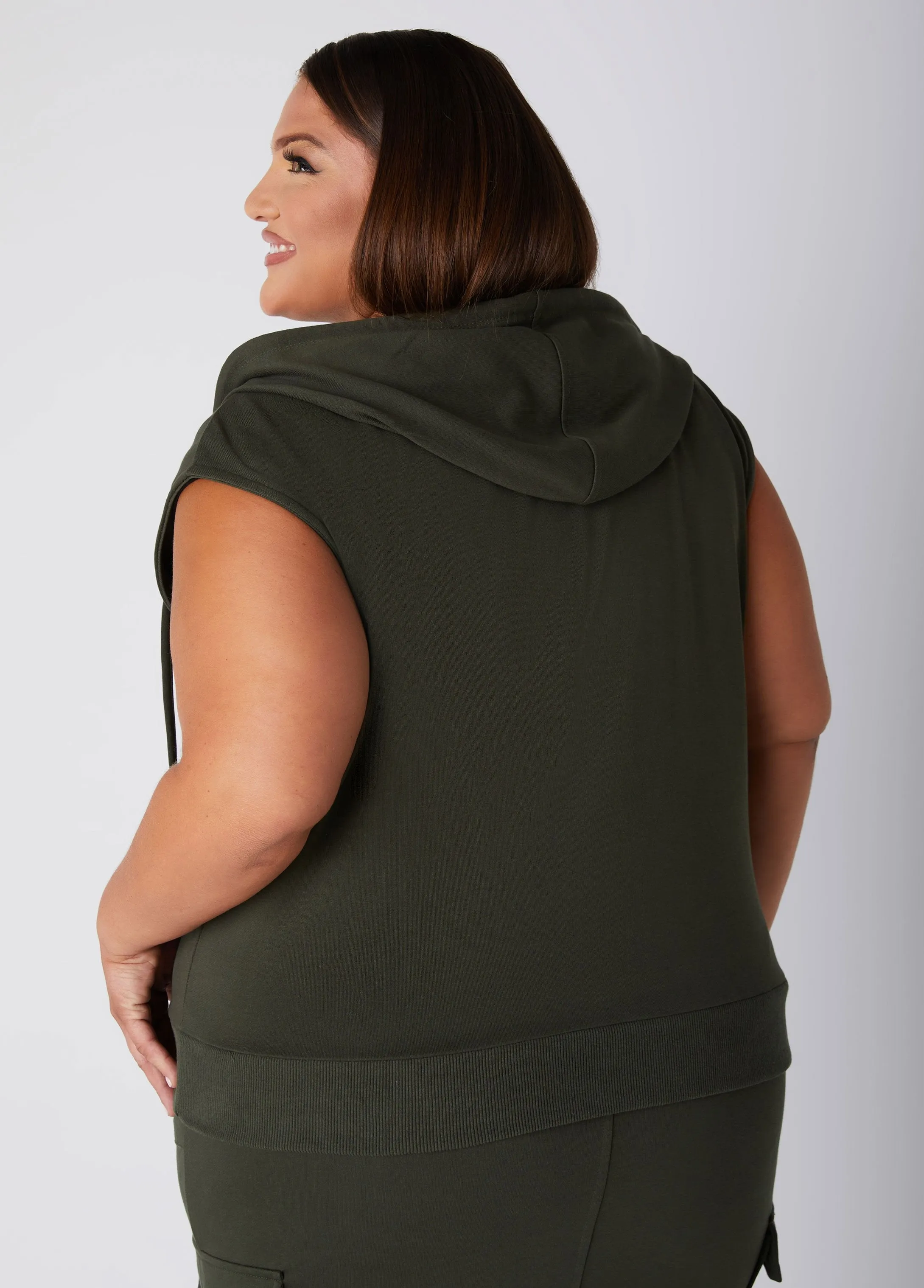 French Terry Cargo Hoodie sold by Ashley Stewart product image thumbnail 2