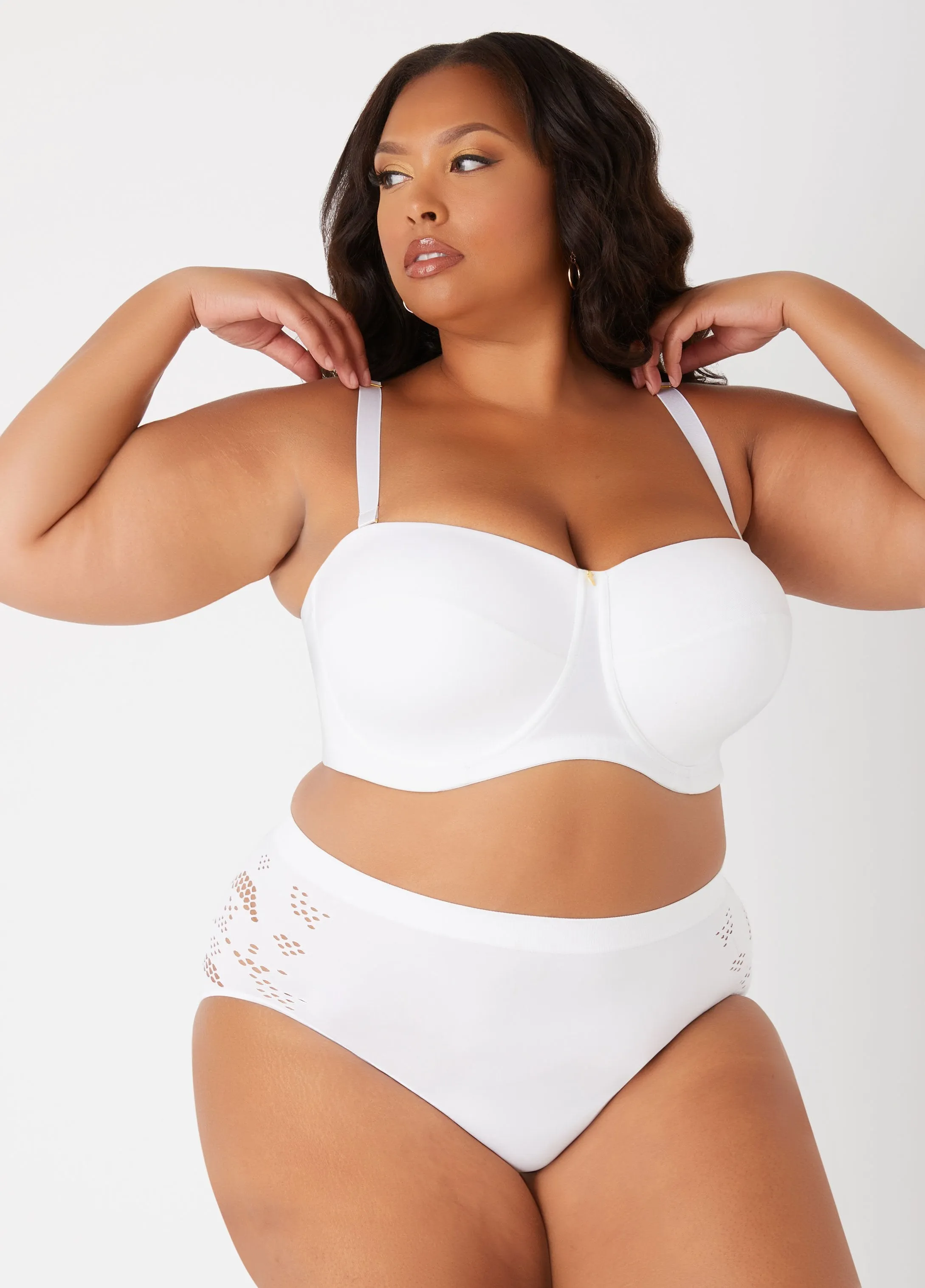 Mesh Convertible Butterfly Bra sold by Ashley Stewart