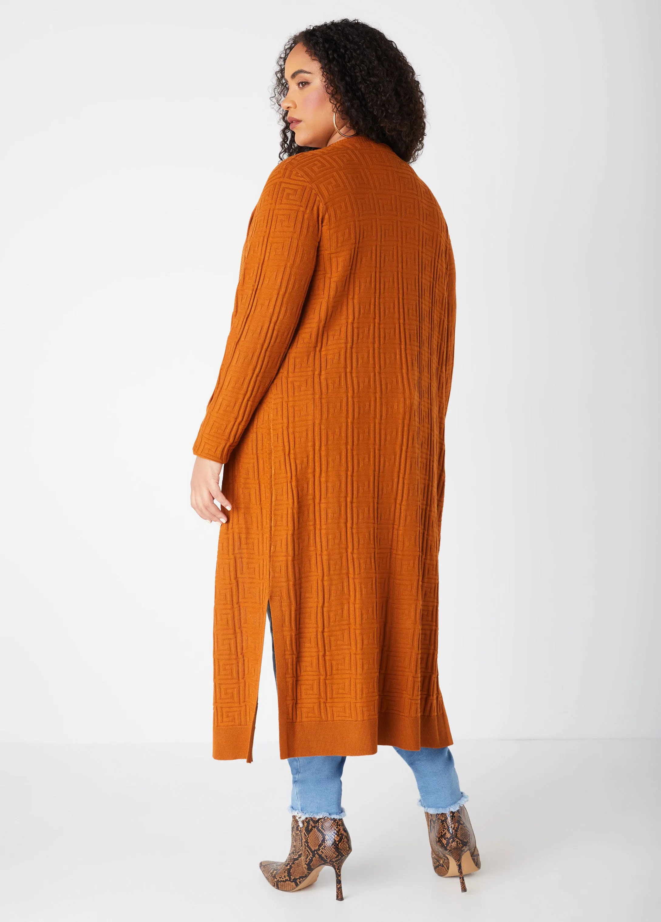 Geo Jacquard Duster sold by Ashley Stewart product image thumbnail 5